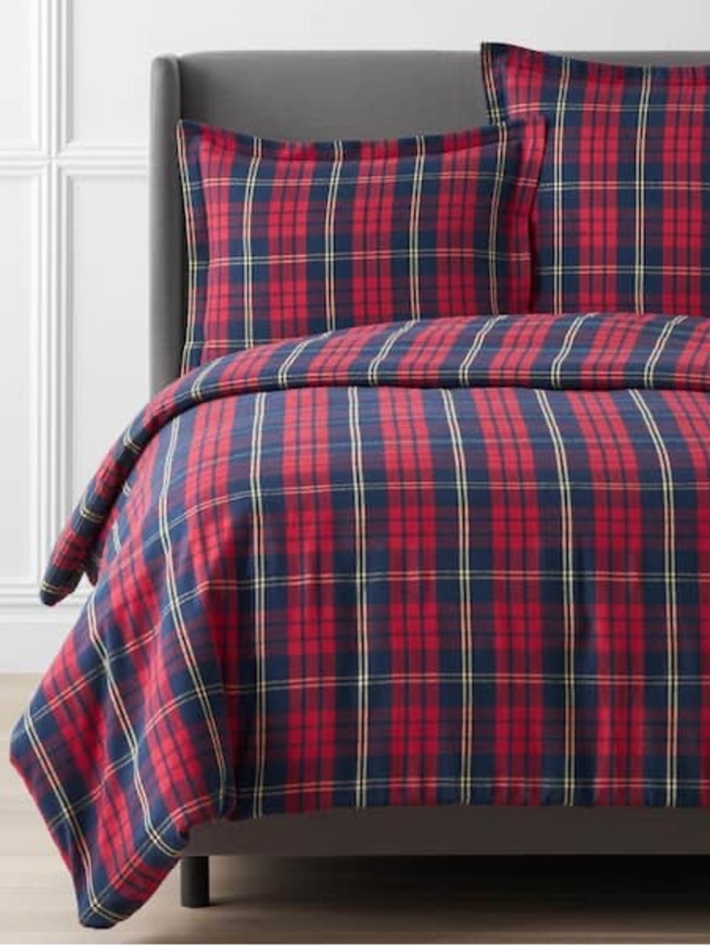 The Company store Legends Hotel Jared Plaid Velvet Flannel sheet set
